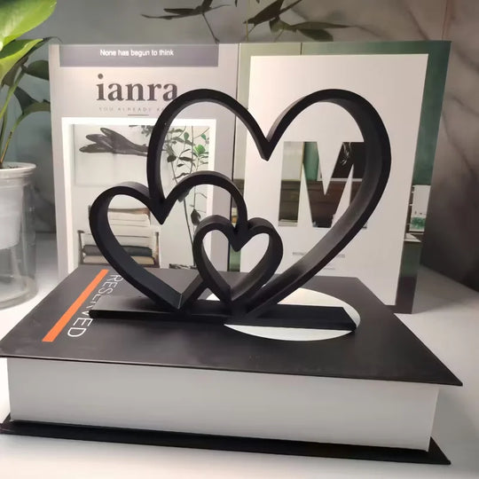 Heart-to-Heart Love Statue – Modern Home Decor