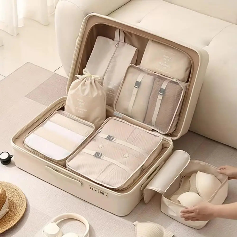 10-Piece Travel Packing Cubes Set with Shoe &amp; Toiletry Bags