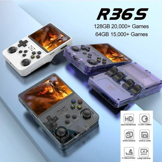 BOYHOM R36S Retro Handheld Game Console 3.5" IPS Linux