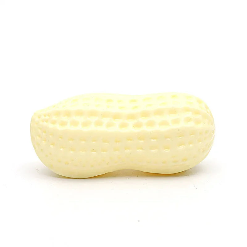 Peanut Shaped TPR Dog Chew Toy with Squeaker