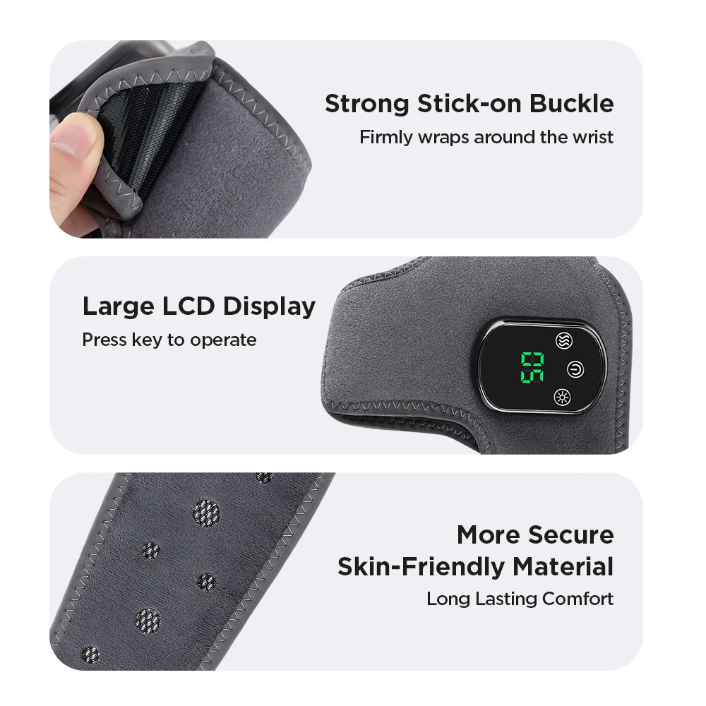 Electric Heated Ankle Massager Wrap with Heat &amp; Vibration