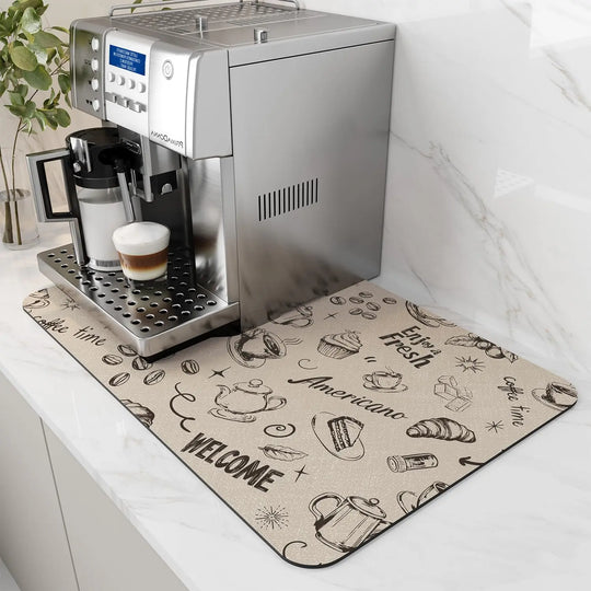 Water-Absorbent Diatom Dish Drying &amp; Coffee Machine Mat