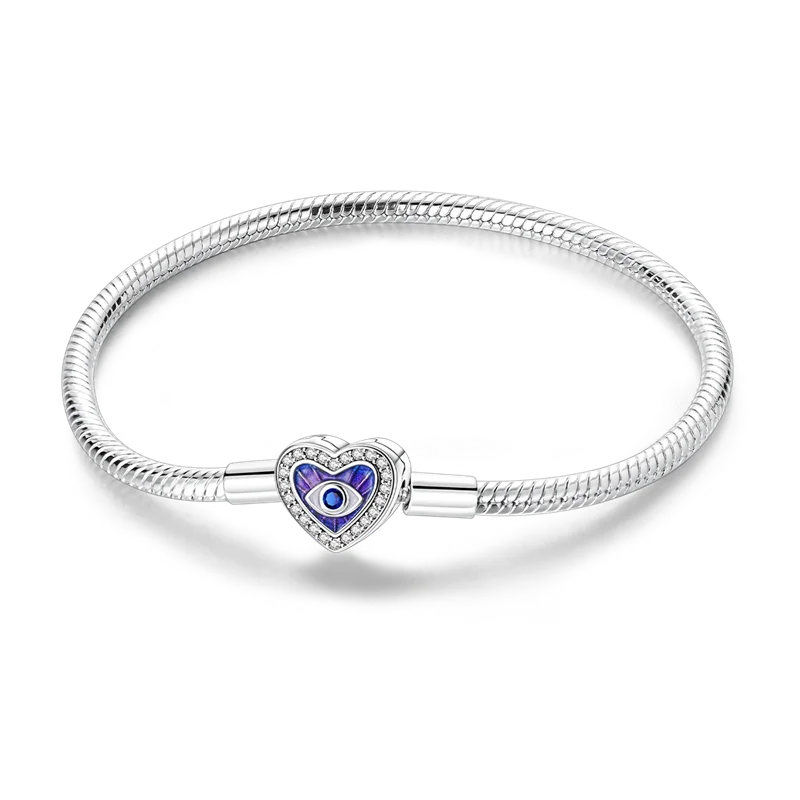 925 Sterling Silver Gold-Plated Heart Charm Bracelet