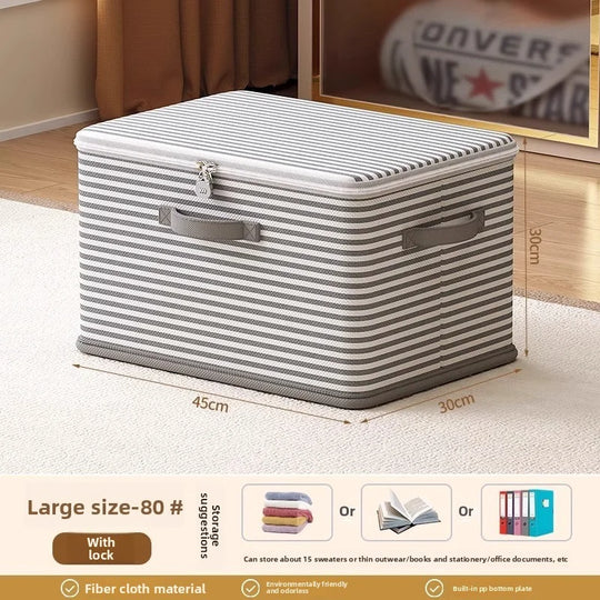 Lockable Foldable Storage Box with Zipper