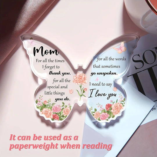 Butterfly Acrylic Mom Appreciation Keepsake