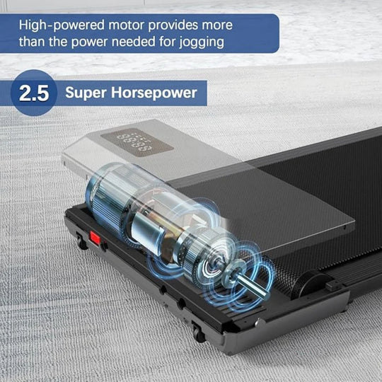2-in-1 Walking Pad Treadmill with Bluetooth &amp; Remote