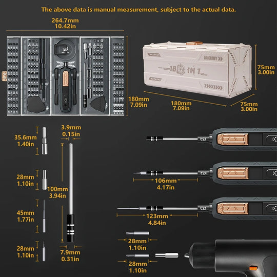 180-in-1 Magnetic Precision Screwdriver Repair Set