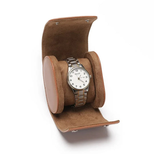 Leather Watch Roll Travel Storage Case