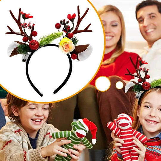 Christmas Reindeer Antler Headband for Kids &amp; Adults