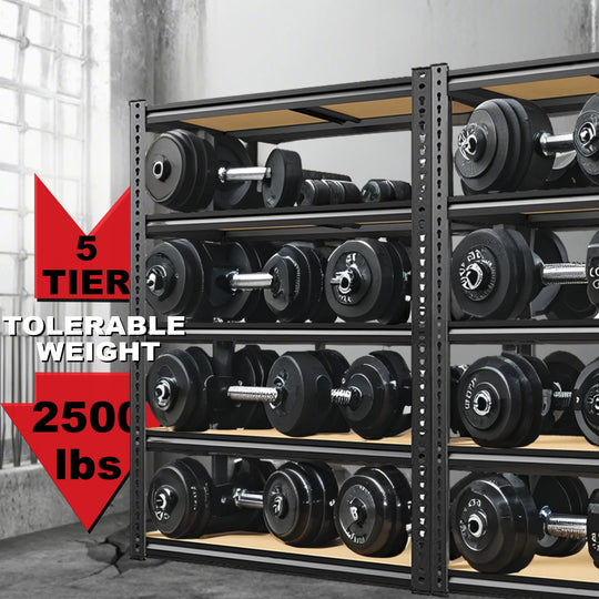 5-Tier Heavy Duty Adjustable Metal Storage Shelving