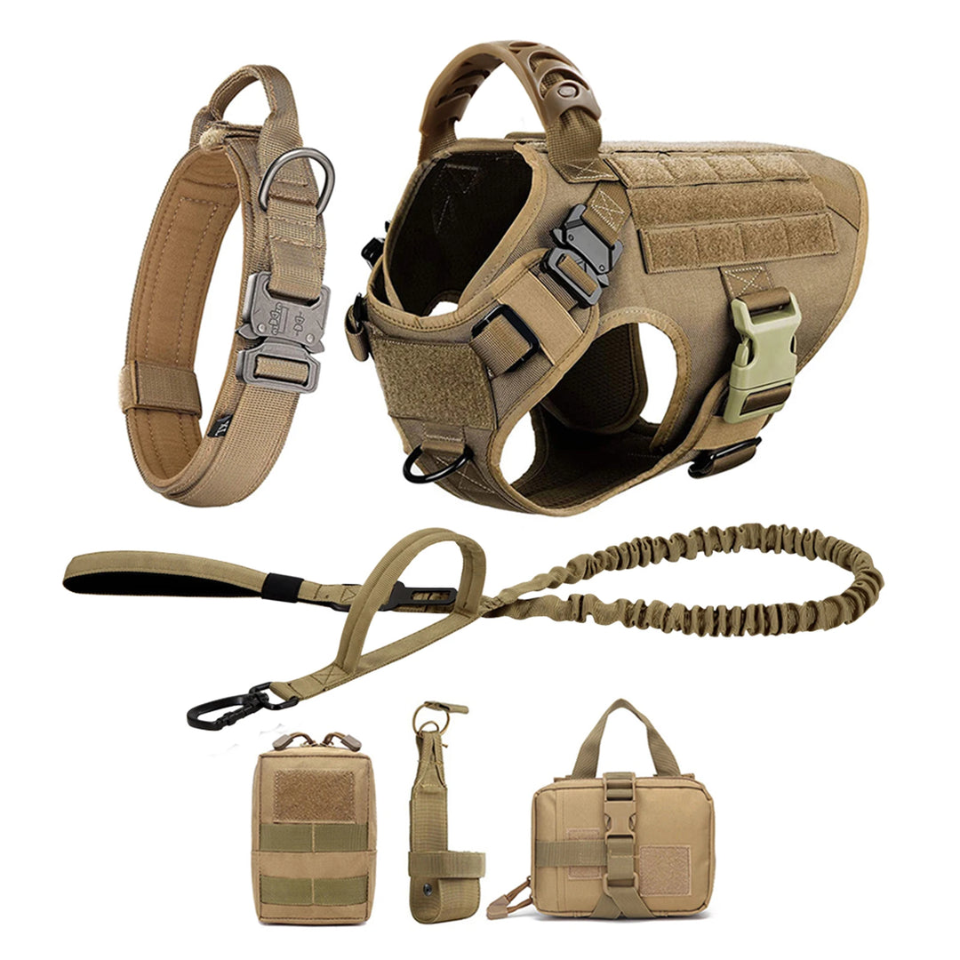 Large Dog Tactical Harness - Collar &amp; Leash Set