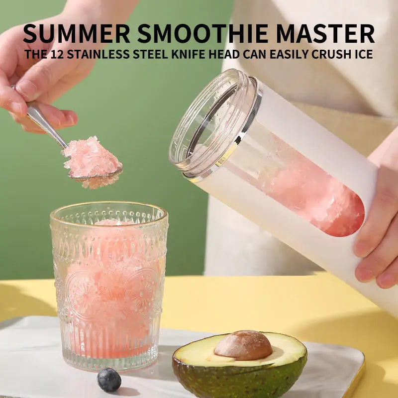 Portable USB Rechargeable Juicer Blender 530ml with 12 Blades
