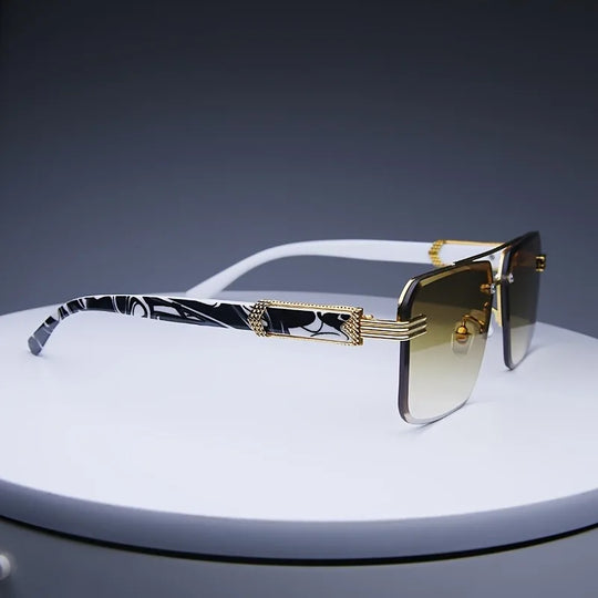 Rimless Rectangle UV400 Gradient Sunglasses