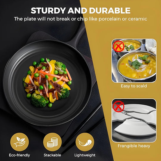 16/32-Piece Reusable Dinnerware Set with Plates, Bowls &amp; Cups