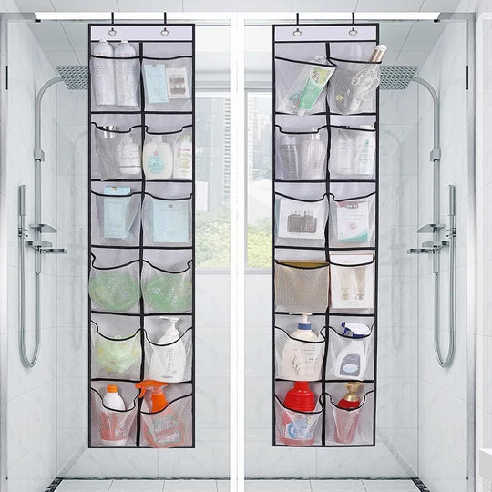12 Pocket Over the Door Mesh Shoe Organizer with Hooks