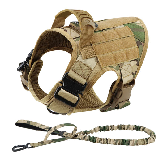 Large Dog Tactical Harness - Collar &amp; Leash Set