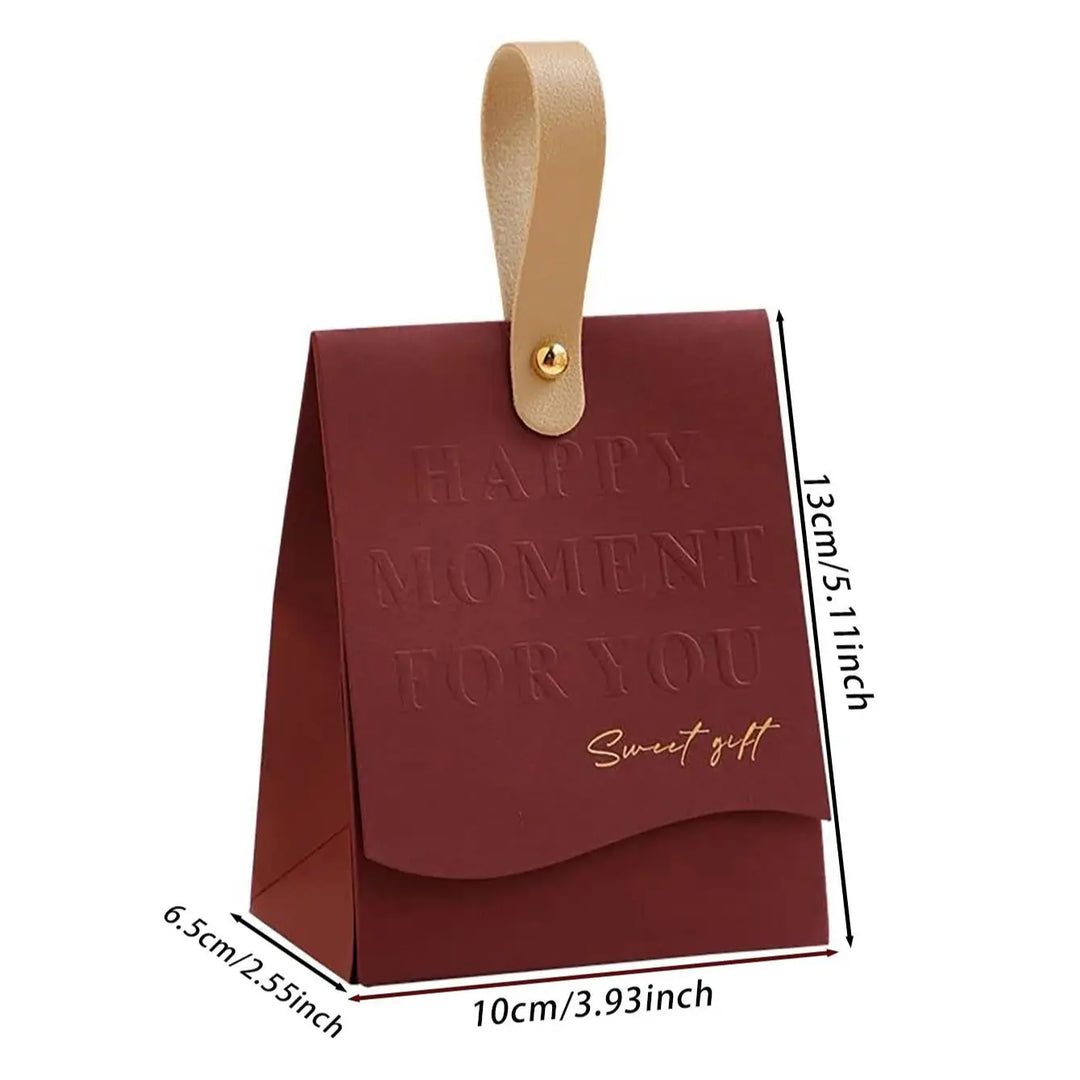 Portable Paperboard Wedding Favor Gift Box with Handle