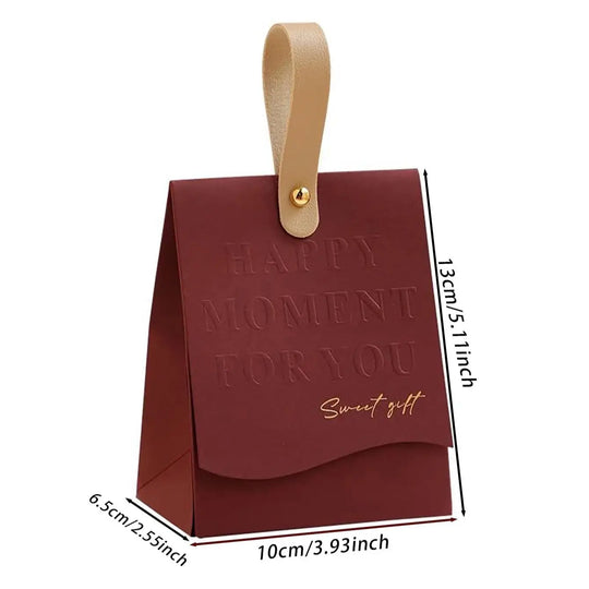 Portable Paperboard Wedding Favor Gift Box with Handle