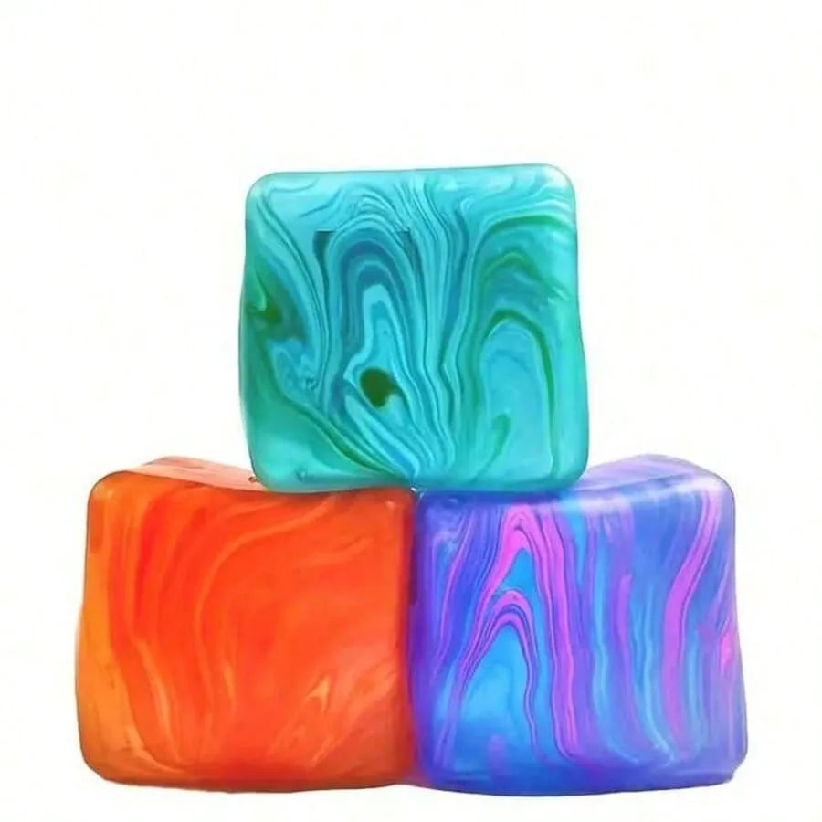 Slow-Rebound Multicolor Cube Sensory Fidget Toy