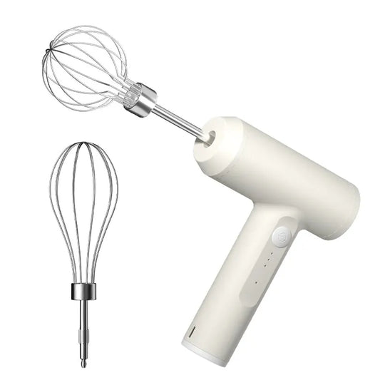 Rechargeable 3-Speed Electric Hand Mixer with 2 Whisks
