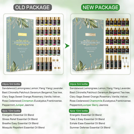 MAYJAM 28-Piece Pure Essential Oil Gift Set
