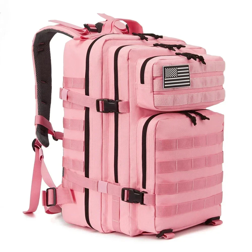 45L Tactical Backpack with Multi-Compartment Storage
