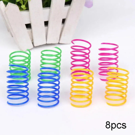 12-Piece Colorful Cat Spring Toy Set
