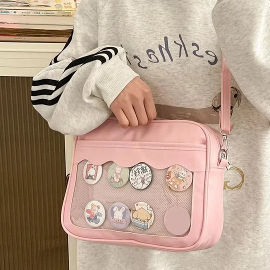 Japanese Ita Messenger Bag with Clear Display Window