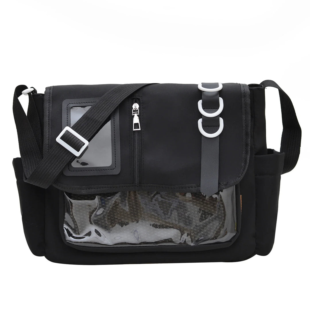 Y2K Transparent Nylon Crossbody Messenger Bag