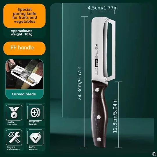 Stainless Steel Vegetable Peeler with Wooden Handle