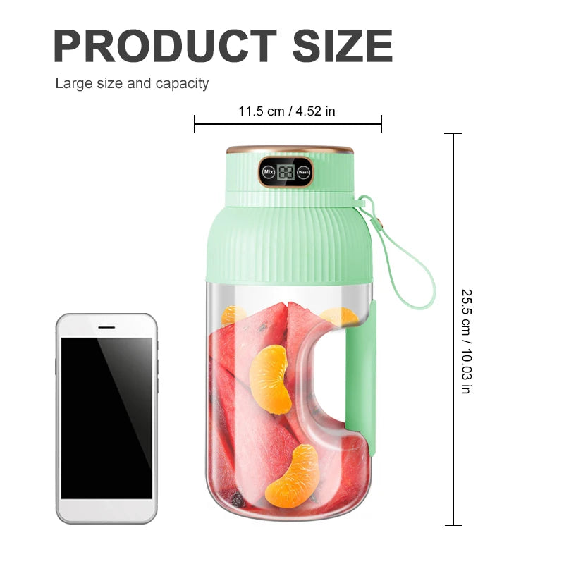 1000ml Portable USB Rechargeable Citrus Juicer Cup