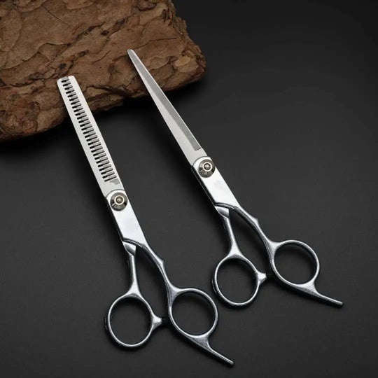 Professional 6-Inch Stainless Steel Hair Cutting &amp; Thinning Scissors Set