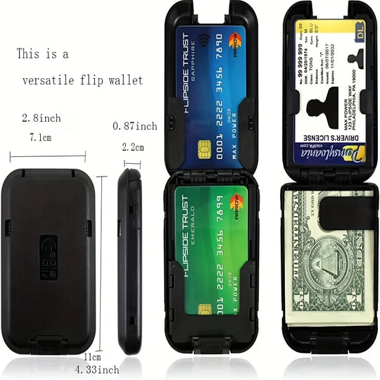 RFID Blocking Aluminum Wallet with Money Clip