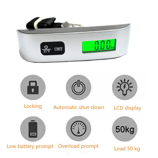 Digital LCD Luggage Scale 110lb/50kg Hanging Travel Scale