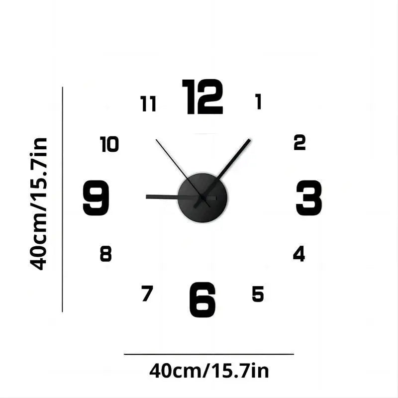 DIY Frameless Silent Acrylic Wall Clock for Living Room