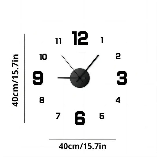 DIY Frameless Silent Acrylic Wall Clock for Living Room