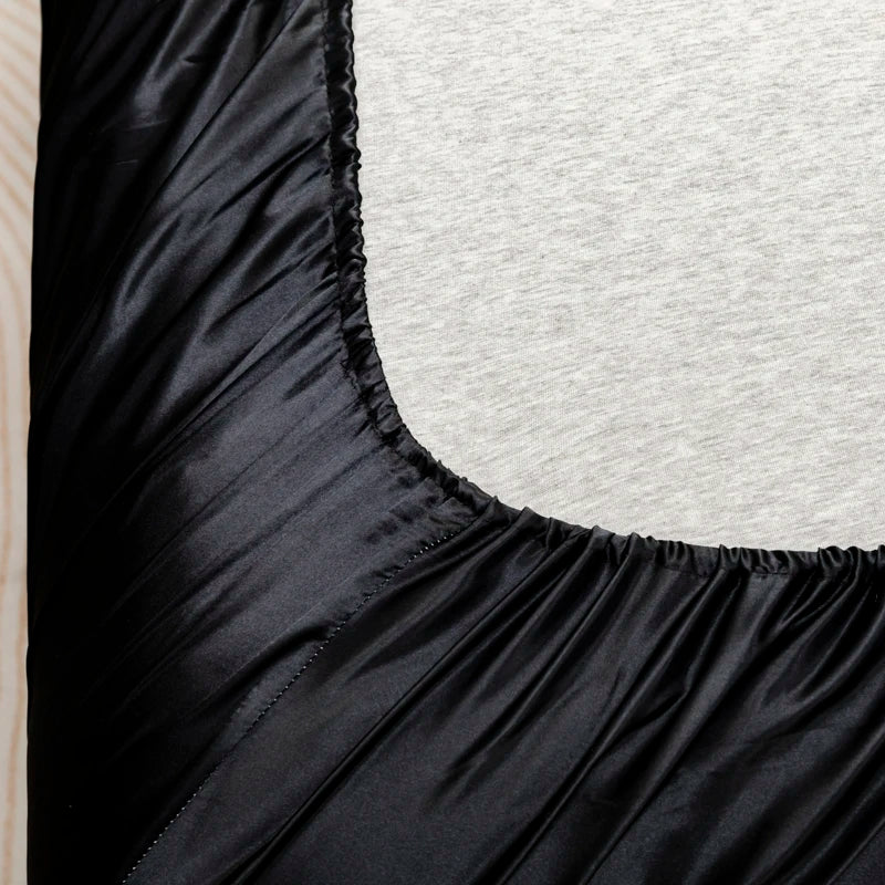 Ice Silk Satin Fitted Sheet with Elastic Band