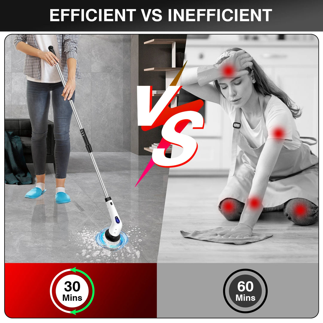 DayPlus Cordless Electric Spin Scrubber 10-in-1 Cleaning Brush