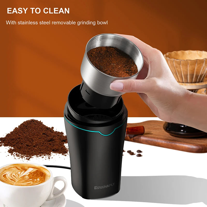 300W Electric Coffee Grinder with Removable Stainless Steel Cup