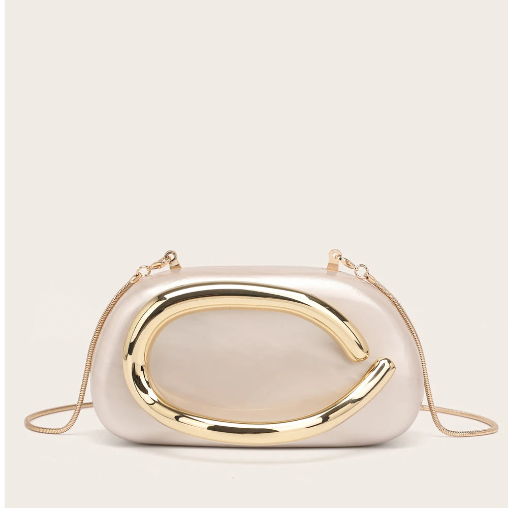 Luxury Acrylic Box Clutch Evening Crossbody Bag