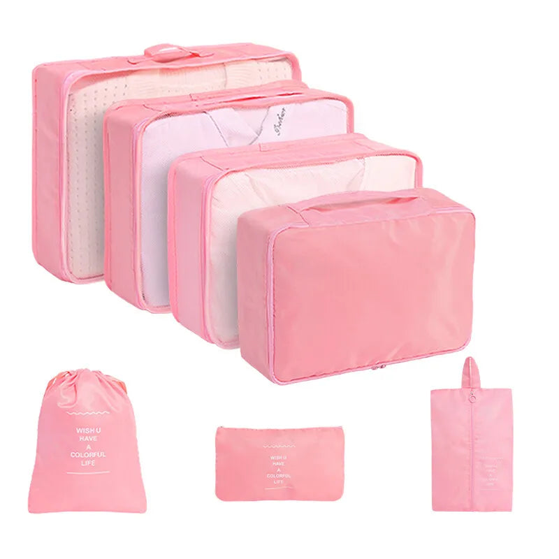 10-Piece Travel Packing Cubes Set with Shoe &amp; Toiletry Bags