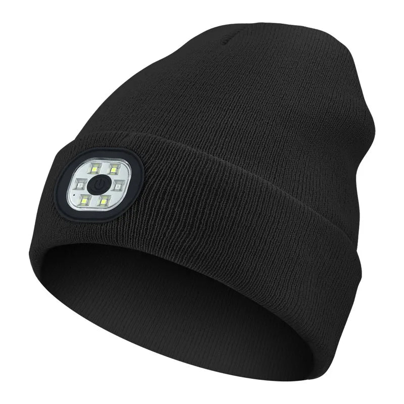 Rechargeable LED Light Beanie for Outdoor Activities
