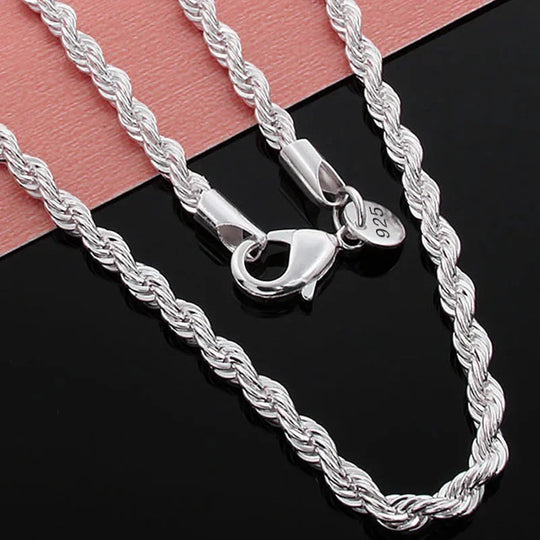 4mm Classic Rope Chain Necklace