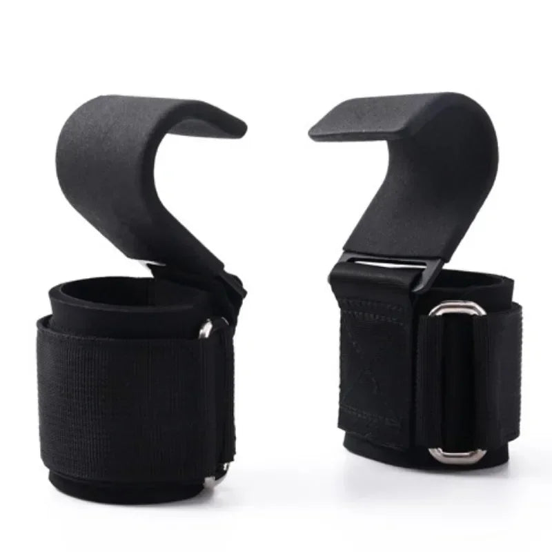 Non-Slip Weight Lifting Hooks with Wrist Straps