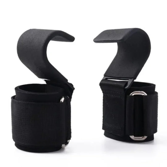 Non-Slip Weight Lifting Hooks with Wrist Straps