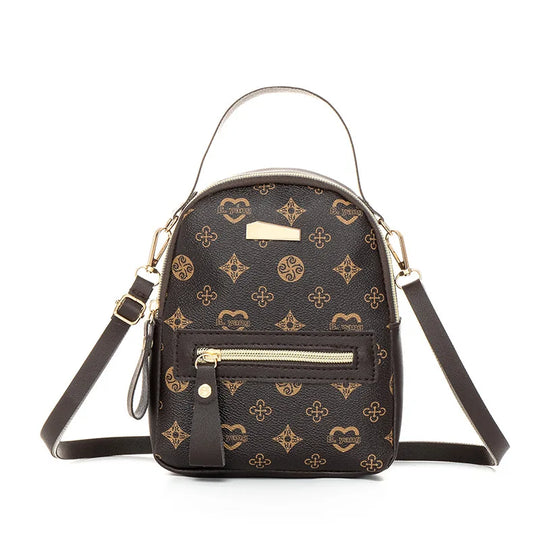 Mini PU Leather Fashion Backpack Purse for Women