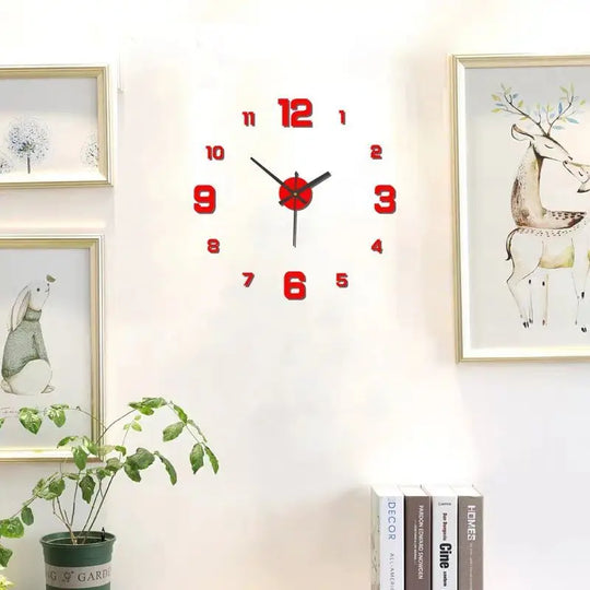 DIY Frameless Silent Acrylic Wall Clock for Living Room