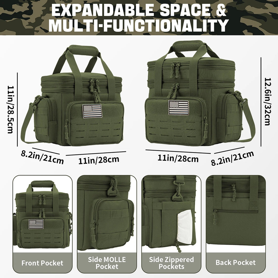 Expandable Tactical Insulated Lunch Cooler Bag