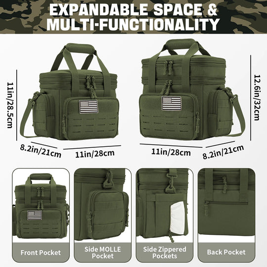 Expandable Tactical Insulated Lunch Cooler Bag