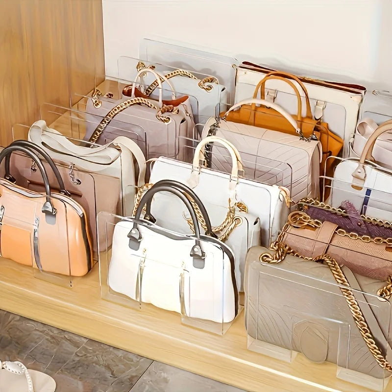 2-Pack Clear Acrylic Handbag Organizer for Closet Storage